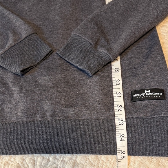 Simply Southern Women’s Size Medium Charcoal Mock Turtleneck Pullover Top - Picture 6 of 7